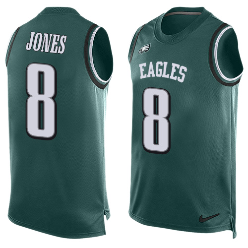 Men's Limited Donnie Jones Nike Jersey Midnight Green - #8 Player Name & Number Tank Top NFL Philadelphia Eagles